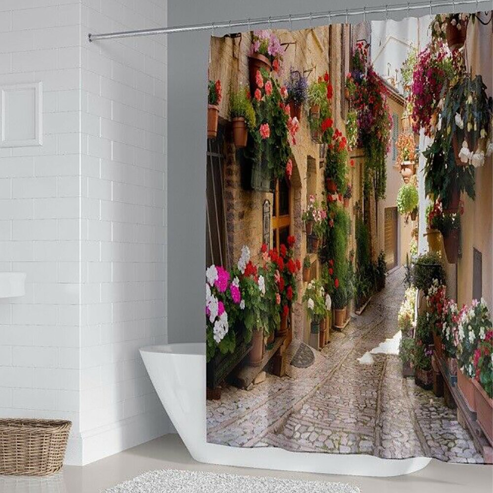 Gordijn Europa Stijl Huis Straat Waterdichte Meeldauw Proof Douche Gordijnen Dikker Bad Cover Bad Gordijnen Badkamer Scherm