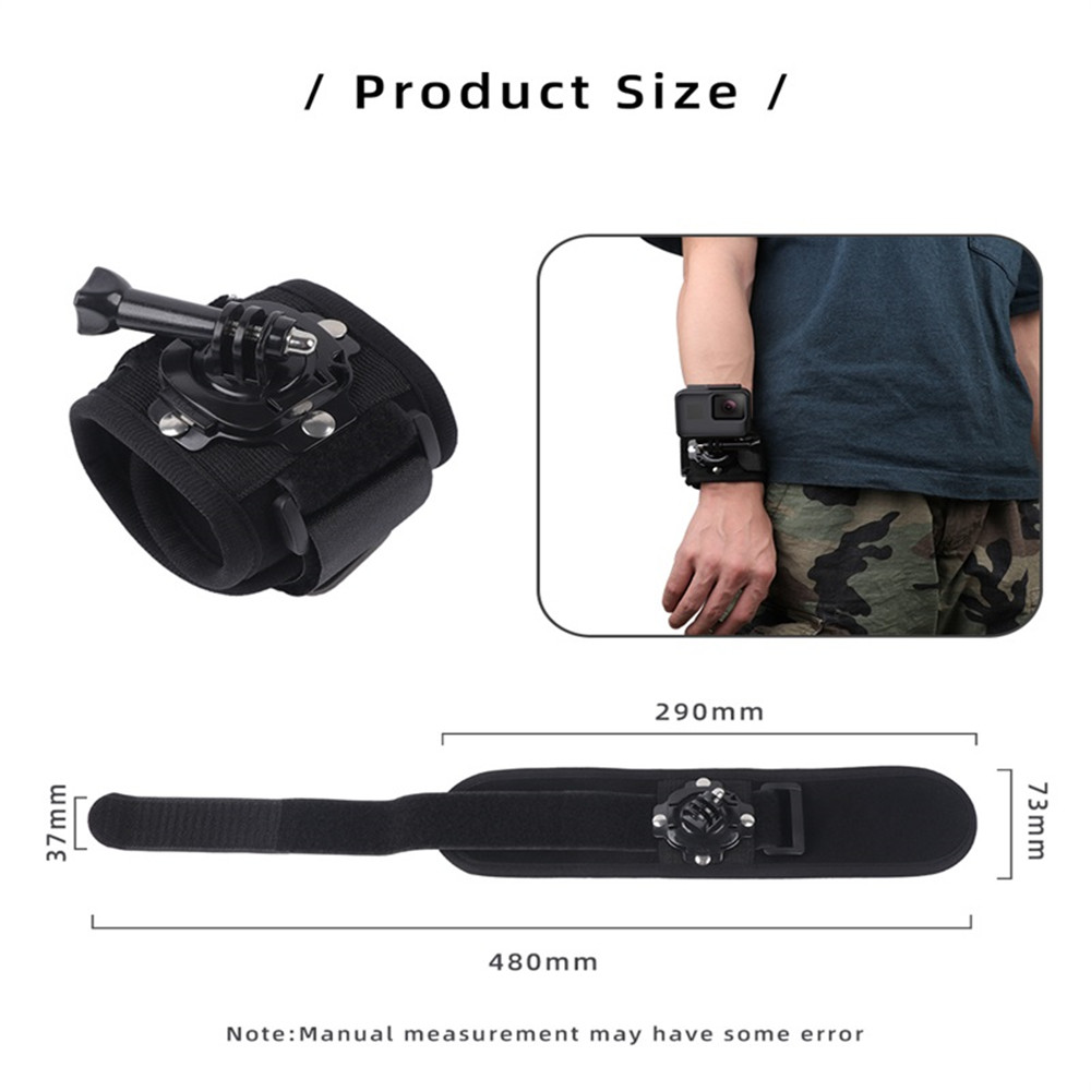 360 Graden Rotatie Hand Wrist Strap Voor Gopro Hero 10 9 8 7 5 Xiaomi Yi 4K SJ4000 H9r insta360 Arm Riem Go Pro Accessoire