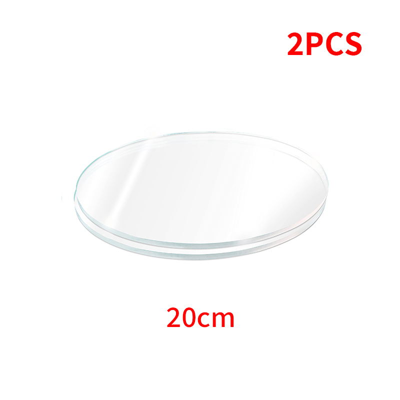 2PCS Round Acrylic Cake Display Board Cake Edge Smoother Scraper Cake Tray DIY Round Decoration Cakeboard Base Cake Tools: 2PCS-20cm