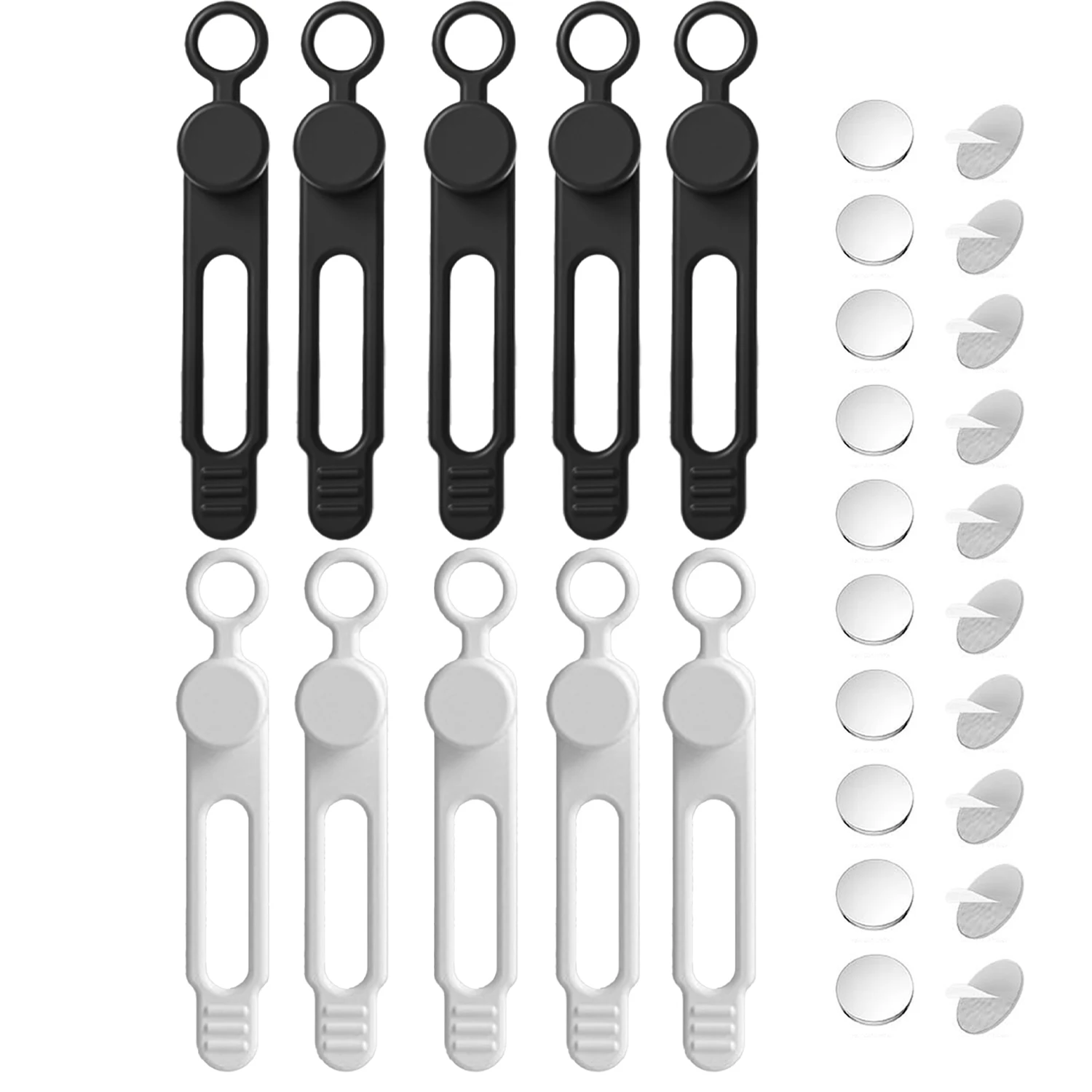 1/3/5/10 Uds. Bridas magnéticas para cables, Clip para auriculares, gestión de cables, bridas de silicona, organizador de cables magnéticos, soporte para cables: Morado