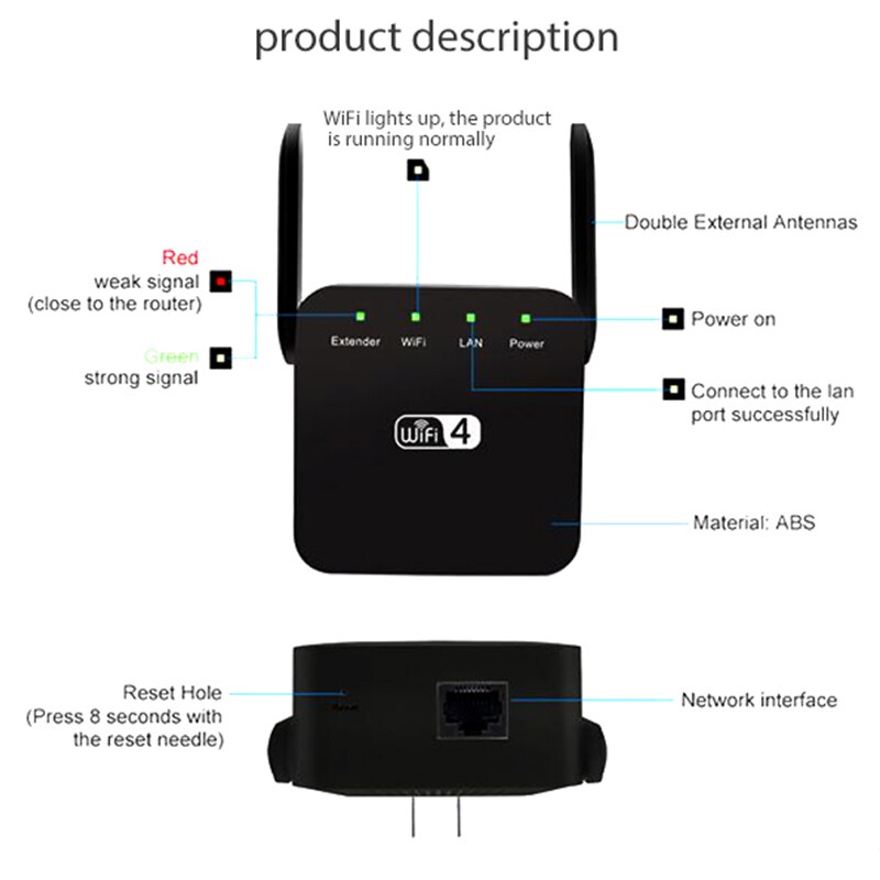 Draagbare Mini 300Mbps Repeater Usb Draadloze Signaal Versterker Wifi Router Voor Travel Outdoor Extender Repeater