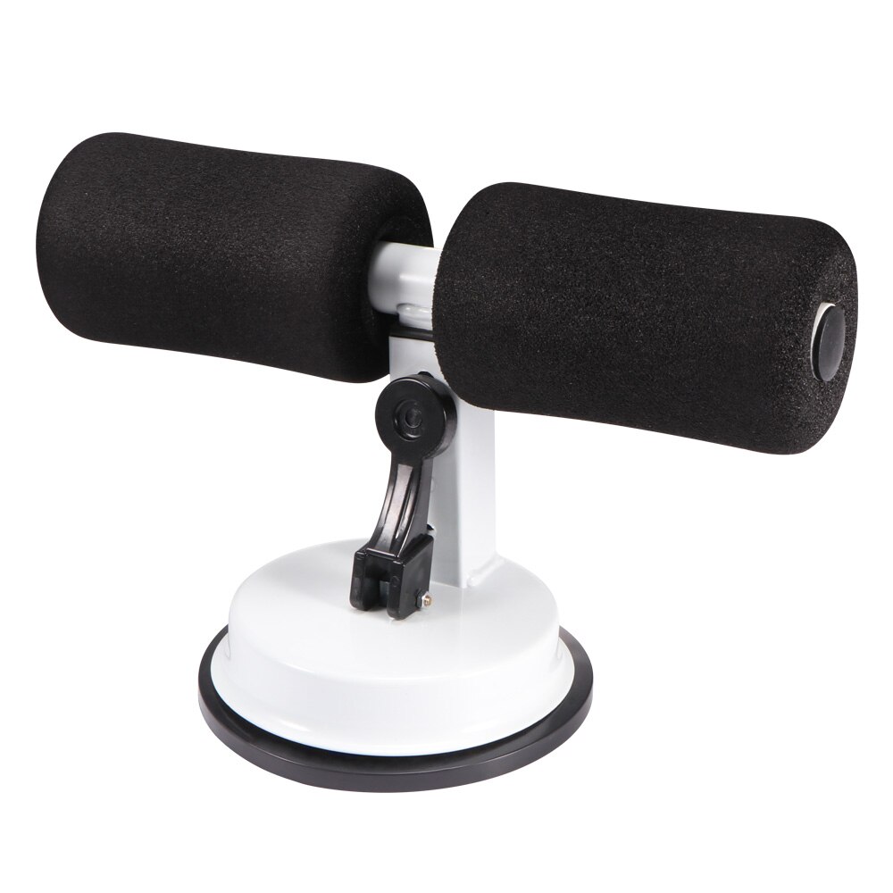 Adjustable Height Multifunctional Belly Rolling Home Gym Workout Equipment Sit Up Assistant Device Floor Suction Abdominal Aid: white