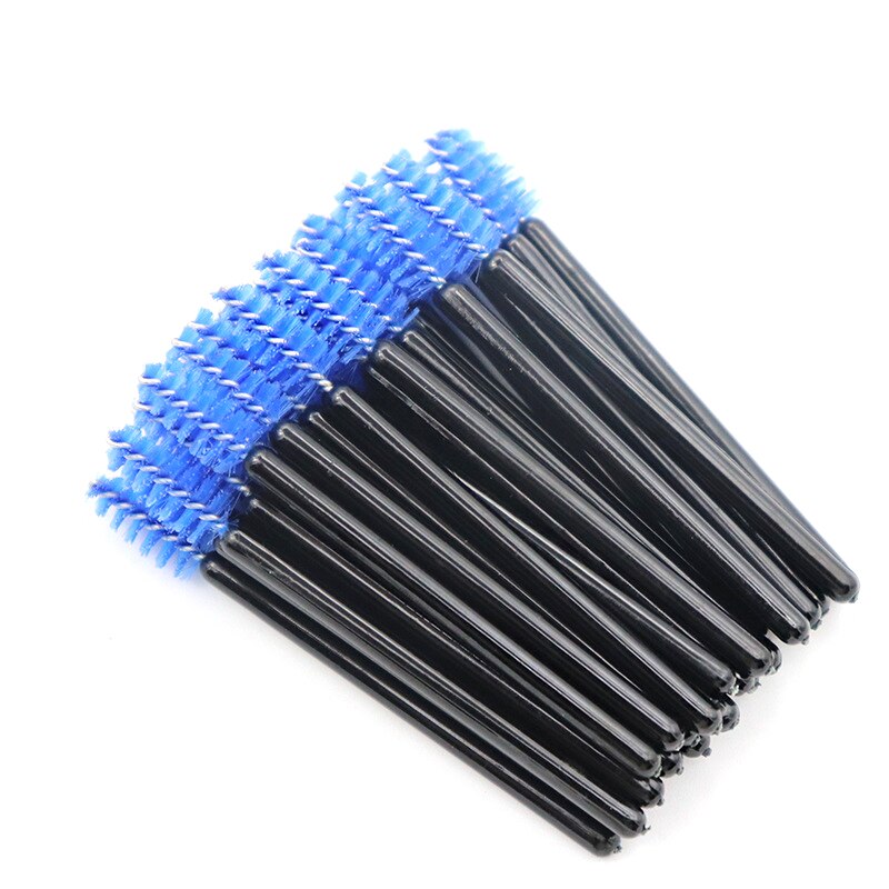100/50 Mini Wimperborstels Mascara Wands Cosmetica Applicator Microbrush Wenkbrauw Borstel Make-Up Tool Lift Lash Extension Supplies: Ivoor / Badger