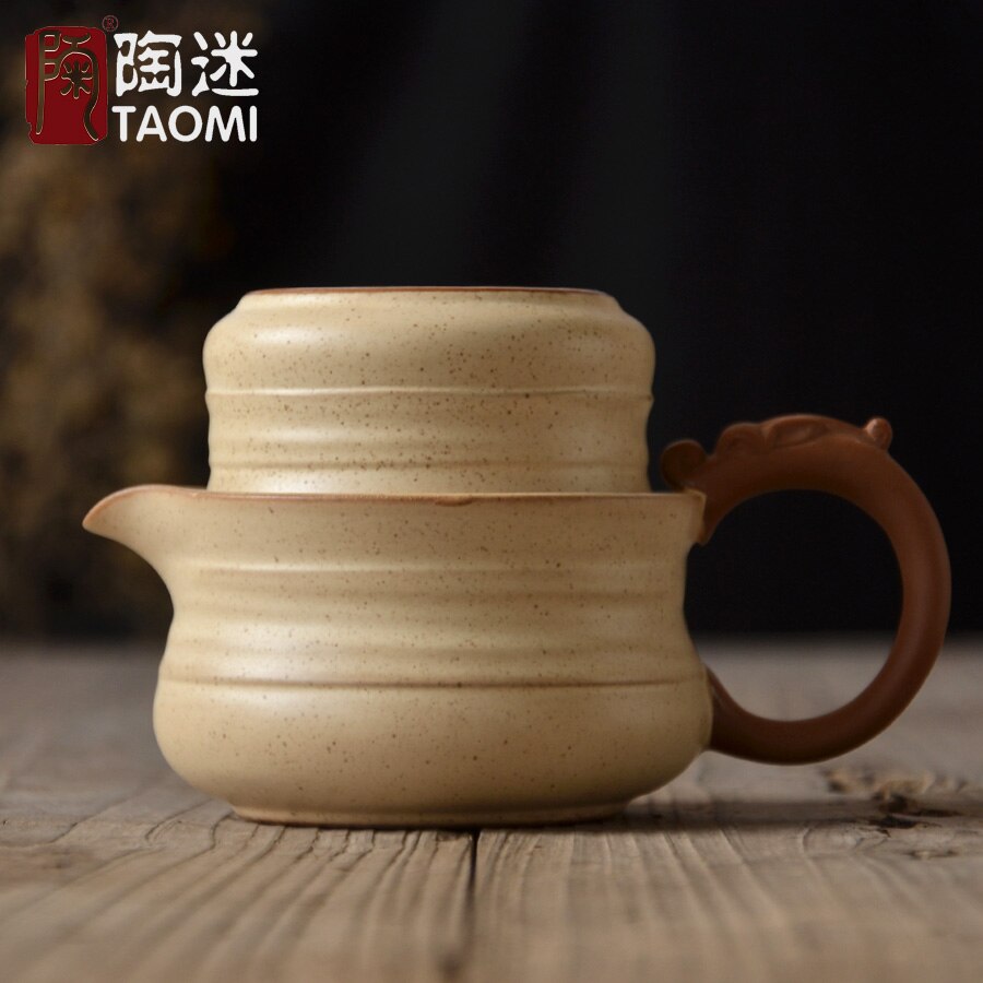 [grandness] teservis inkluderar 1 kanna 1 kopp resor te-servis bärbar vintage grov keramik kanna kopp japansk stil tekanna keramik