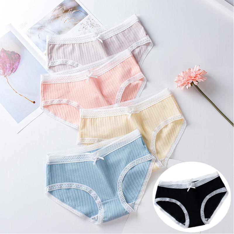 Calcinha com desenhos de animais fofos para mulher, roupa interior respirável de algodão macio plus size, lingerie sexy calcinha feminina