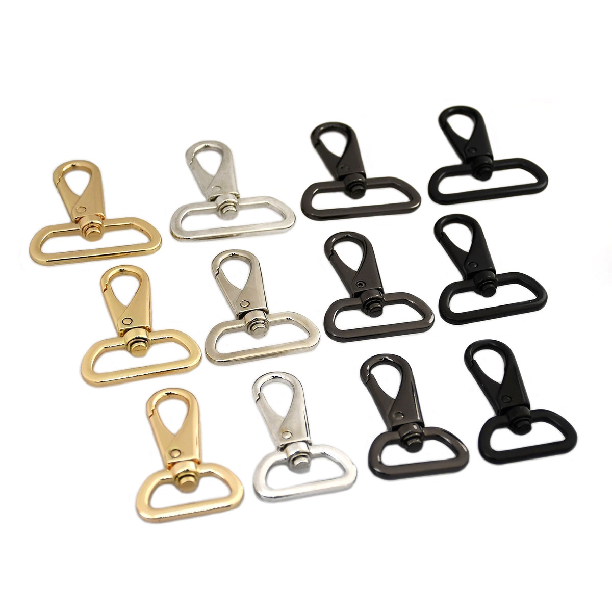 1Pcs Metal Swivel Oog Karabijnhaak Duurzaam Trigger Sluitingen Clips Voor Diy Leather Craft Tas Riem Riem Singels Sleutelhanger 3 Maten
