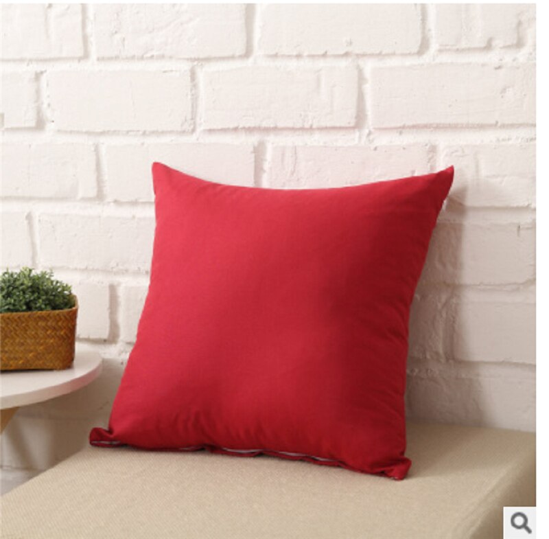 Pudebetræk pudebetræk boligtekstiler ensfarvet linje pyntepuder til sofa stol sæde stue pudebetræk: Rød