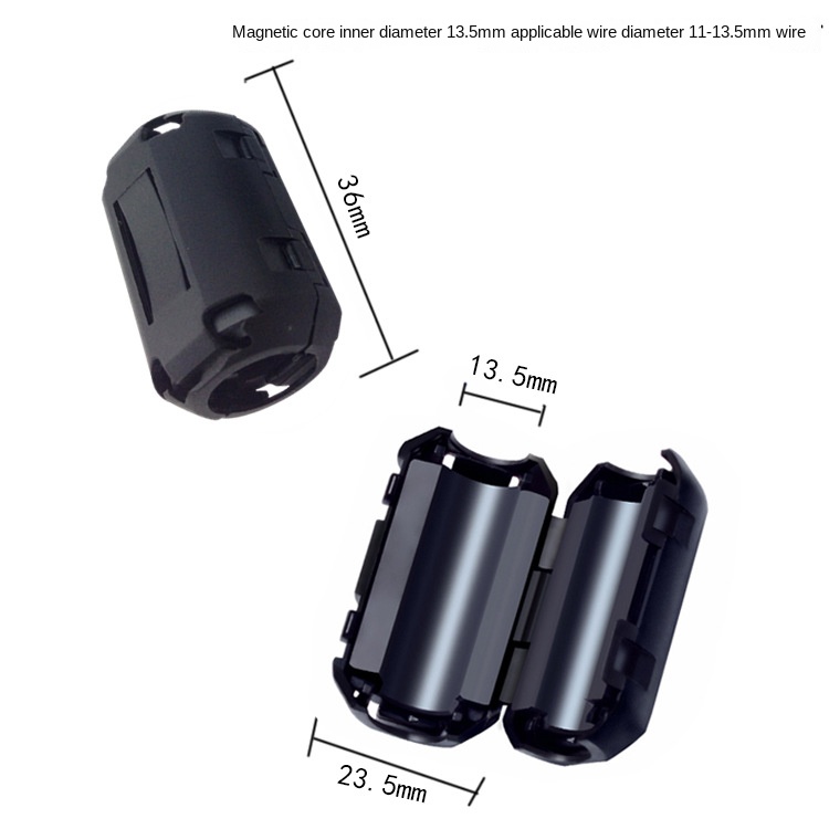 5 uds Snap-in Anti-interferencia ferrita CoreCord anillo estrangulador RFI EMI filtro supresor de ruido para antena USB Cable de Audio HDMI: Rojo