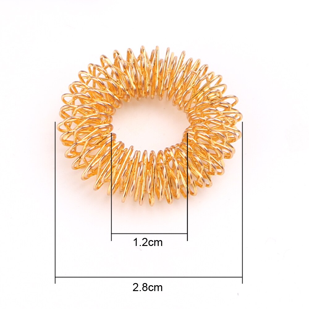 10pcs Finger Stress Relief Fidget Ring Spiky Sensory Fidgit Toy For Autism ADHD Anxiety Quiet Spring Message Tactile Ring