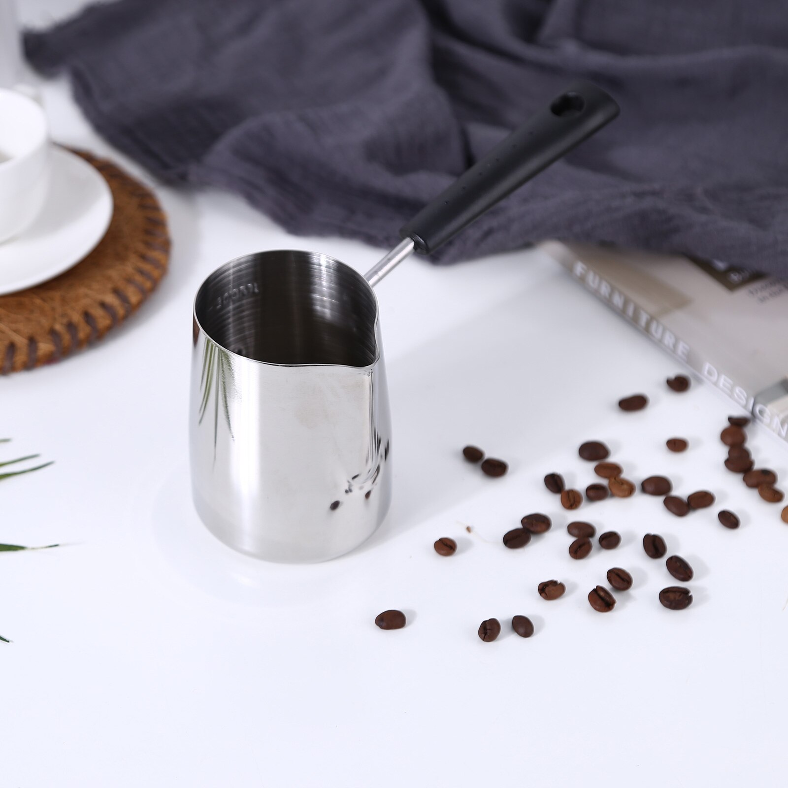 Practical Milk Frothing Pitcher Stainless Steel Coffee Pot Modern Style Unique Kitchen Accessories