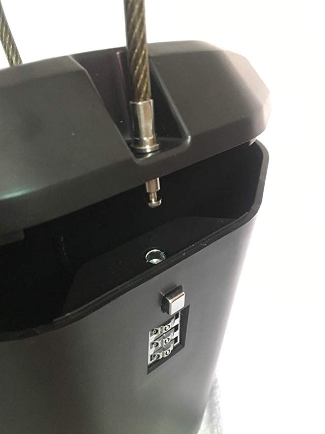 Caja de bloqueo de código de contraseña portátil de playa con línea antirrobo, candado de seguridad, caja de almacenamiento con llavero de Teléfono de deportes para interiores y exteriores