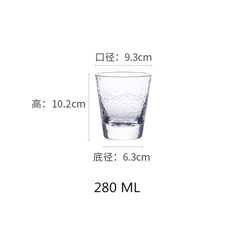 2 stk/parti 300ml klare glasskopper glassvarer drikkeglass til vann juice øl vin whisky og cocktailer isolerte tumblere: 280ml