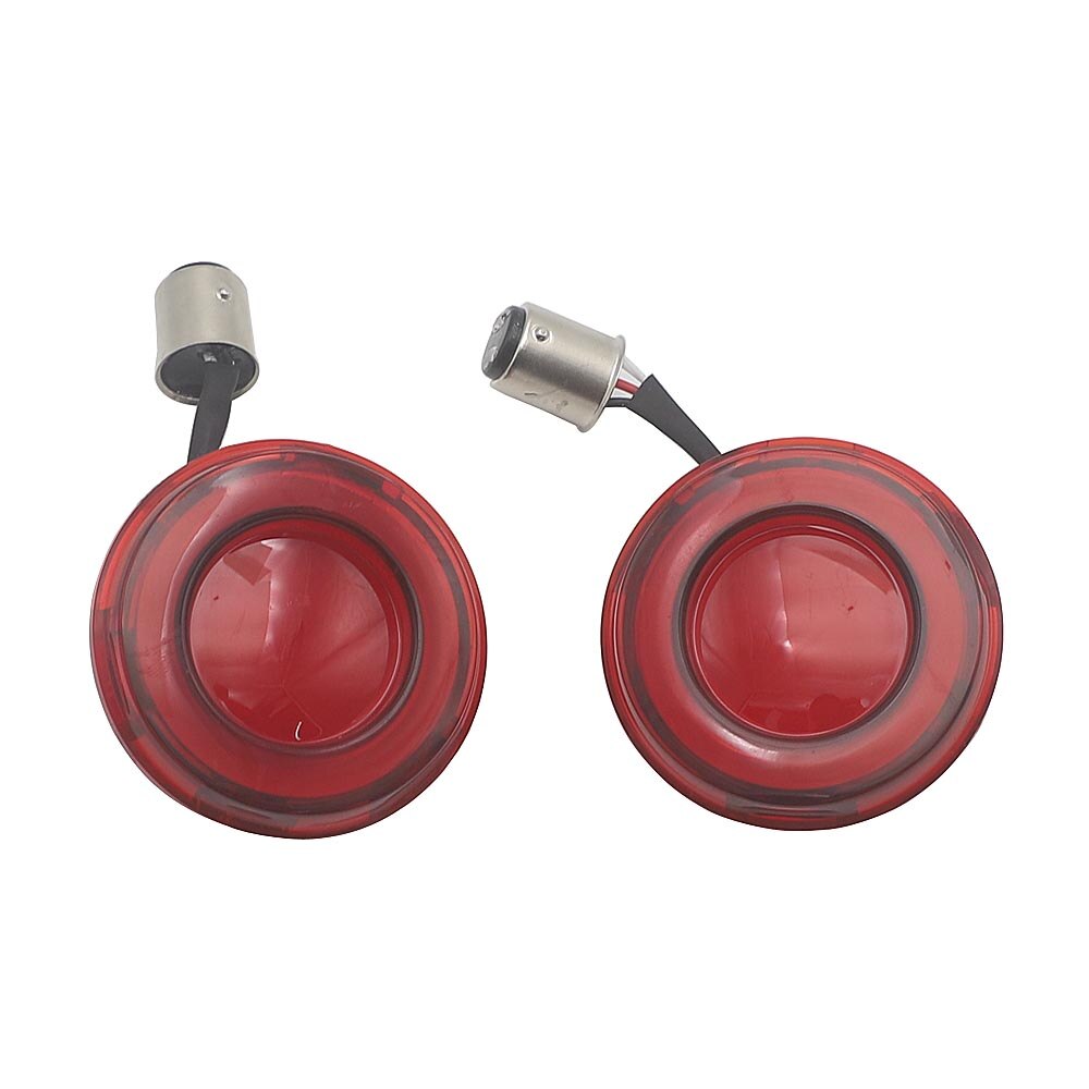 Motorcycle Bullet Style LED Rear Turn Signal Conversions Case for Touring Softail Dyna Sportster XL883 XL1200: Red