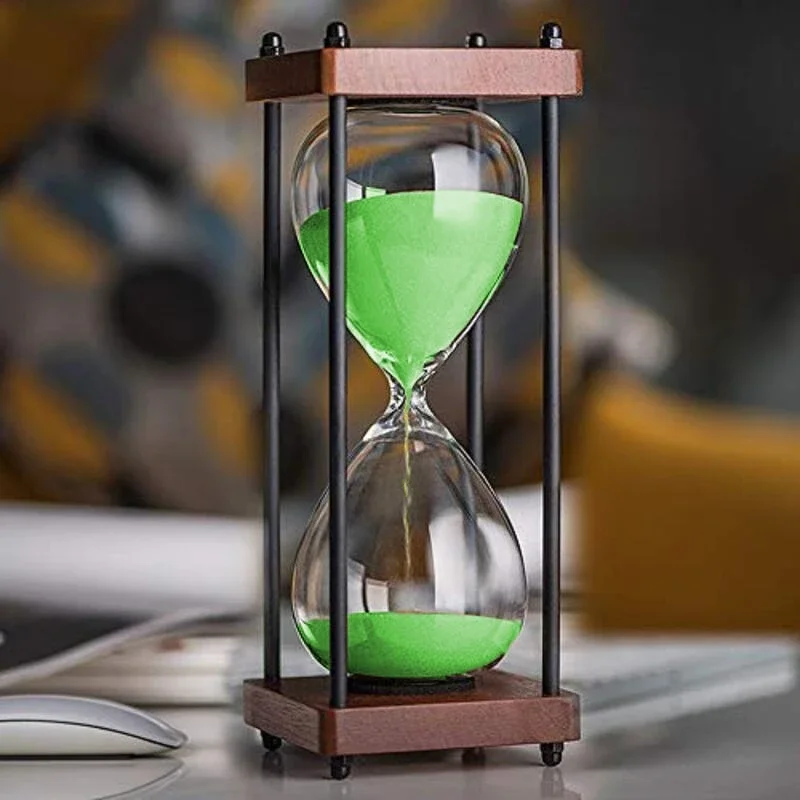 Grote Zandloper Timer 60 Minuten, Metalen Zandloper Zandloper Zandglas Klok, Tijdmanagement Tools Voor Keuken Thuis Kantoor Decor: Goud