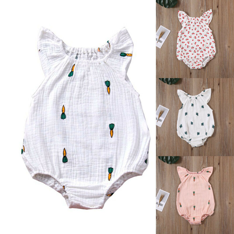 Baby Sommer Kleidung Kleinkind freundlicher Baby Mädchen Blumen- Gesamt Gesamt Bodysuit Baumwolle Leinen kurze Hose Kleidung