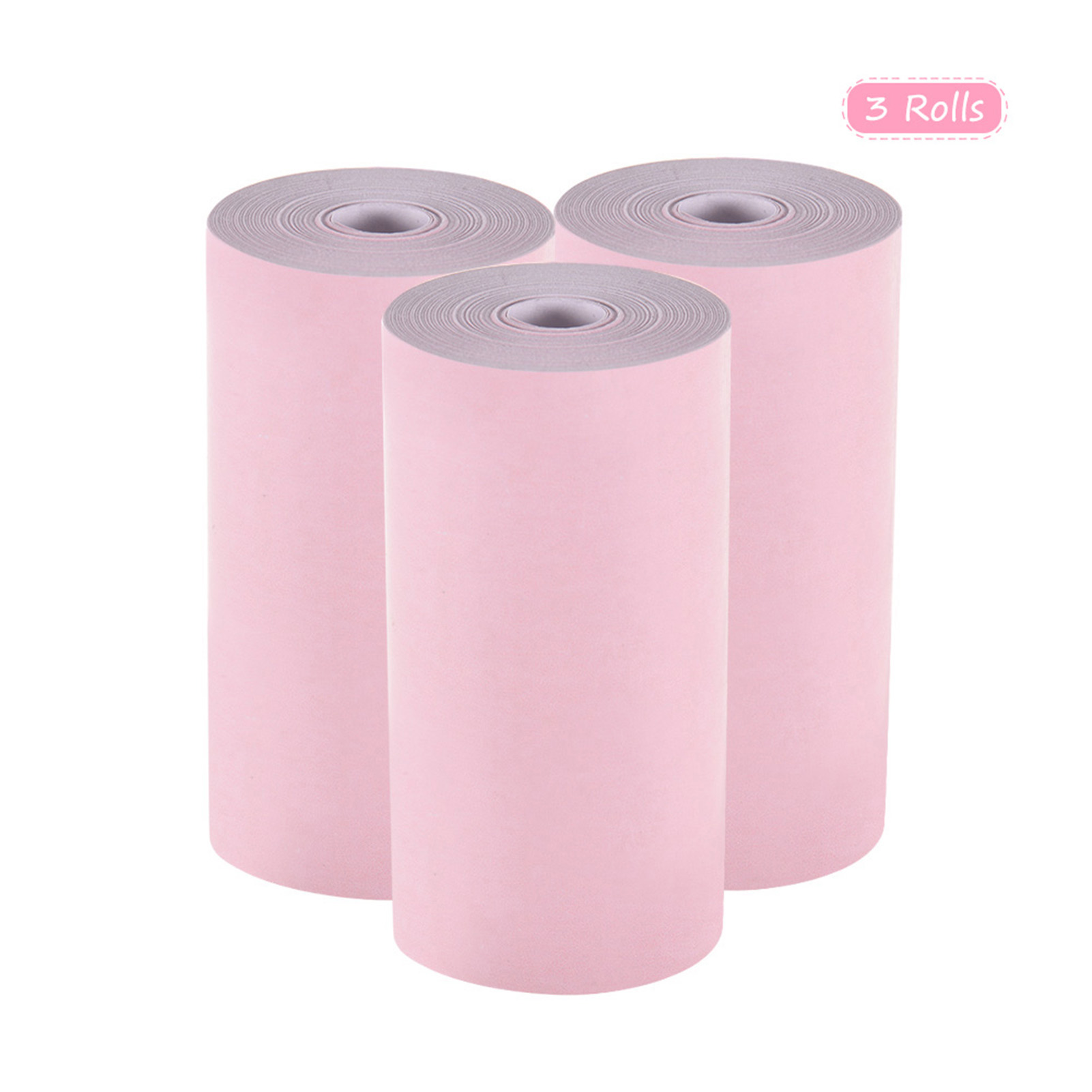 Aibecy 3 Rolls Color Thermal Paper Roll 57*30mm Bill Receipt Photo Paper Clear Printing for PeriPage A6 Pocket Thermal Printer: Pink 3
