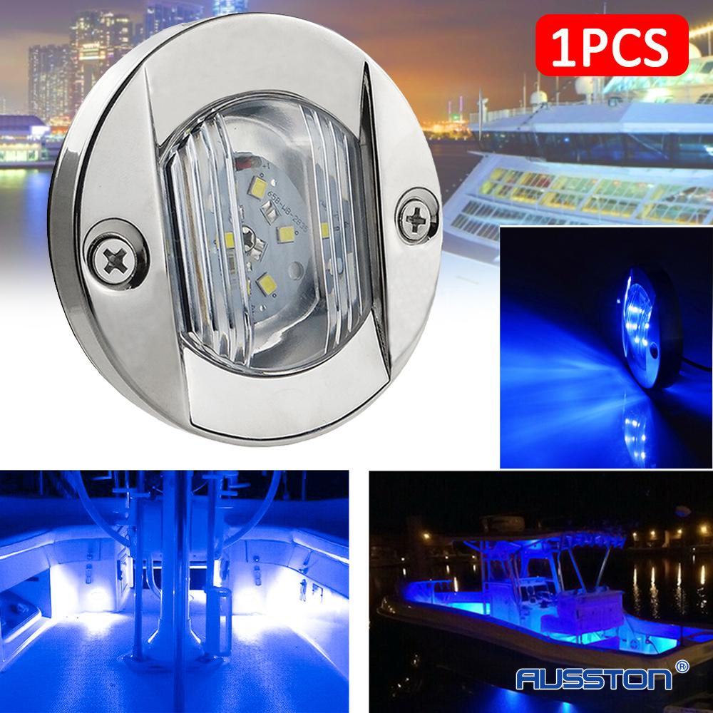 6 LED Deck Courtesy Lights DC 12V LED Stern Light Anchor Navigation Marine Interior Cabin Lights White/Blue/Amber Waterproof: Red