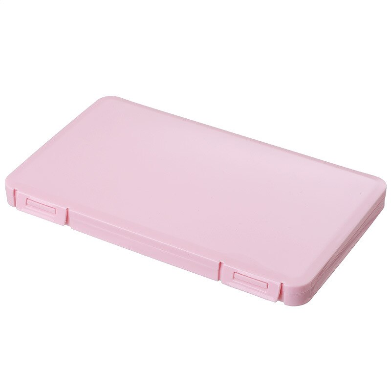 Portable Mask Case Dustproof Face Mask Storage Box Dust-Proof Disposable Cloth Mask Organizer Holder Mask Storage Case In Stock: Rectangle Pink