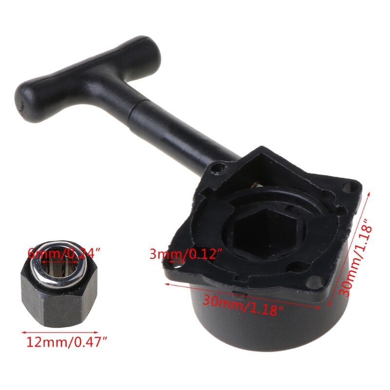 Drag start rekyl start kit för rc bil 1/10 r025 r020 hsp 18 nitro vertex vx motortillbehör