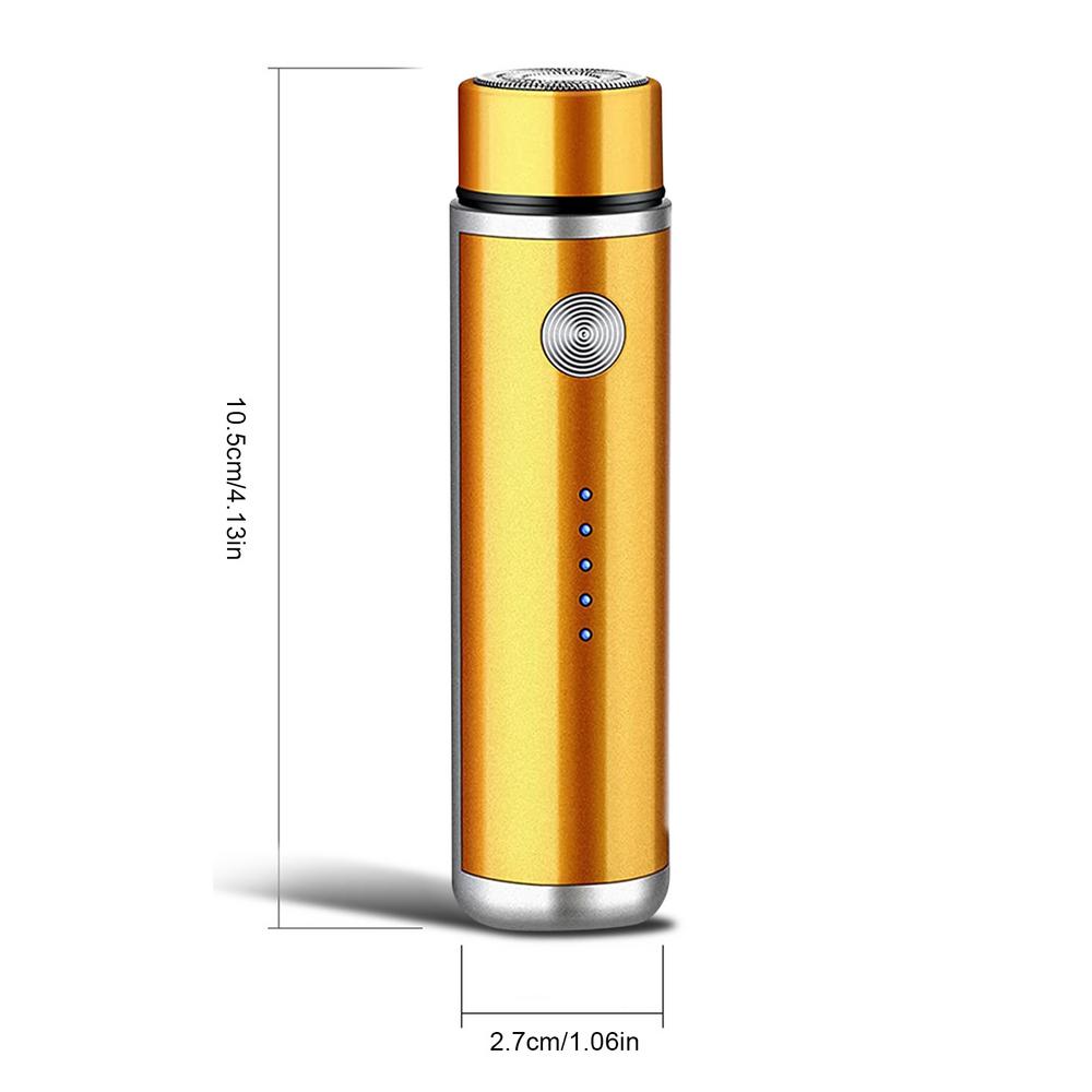 Mens Electric Shaver Washable Electric Razor USB Rechargeable Razors Waterproof Compact Low Nose Mustache Trimmer For Wet And Dr: Gold