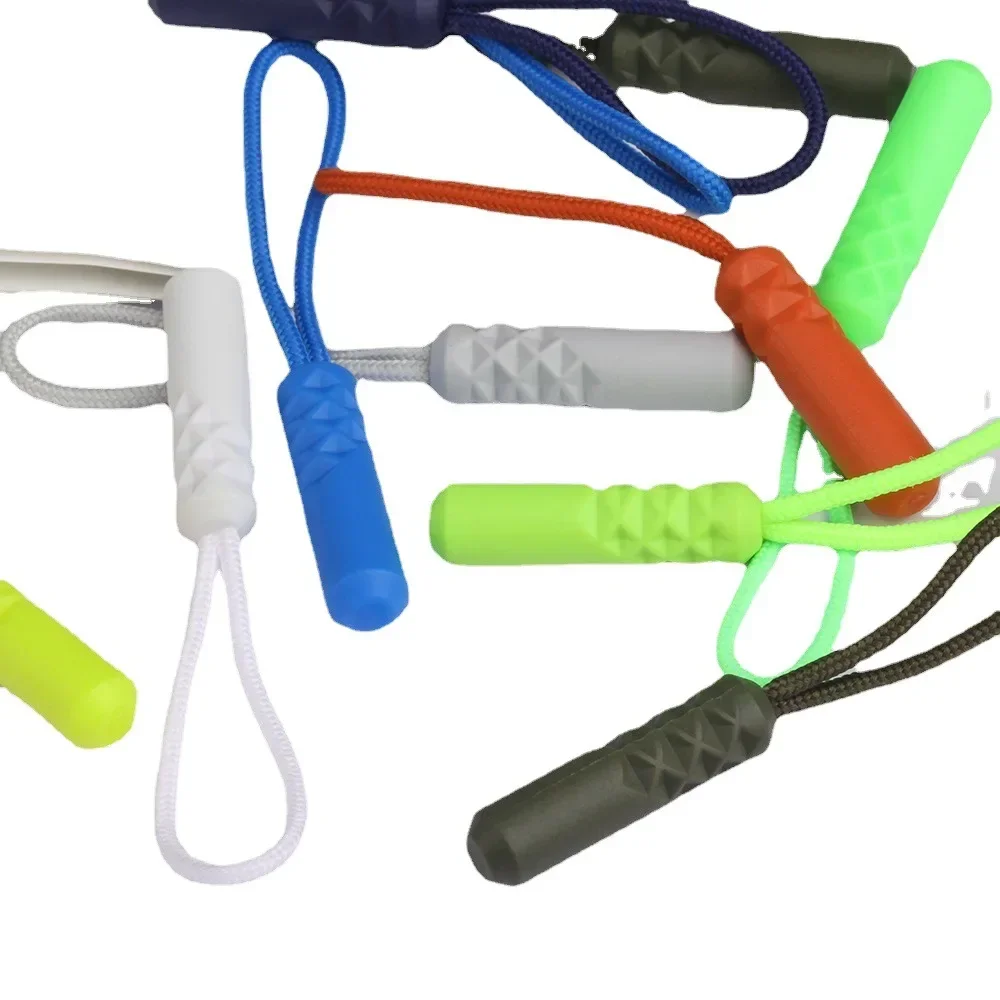 (10 uds) cabeza de tracción de cremallera de PVC cabeza de tracción de plástico cuerda de cola de escalada mochila Xiaomi con la misma cuerda de tracción de cremallera