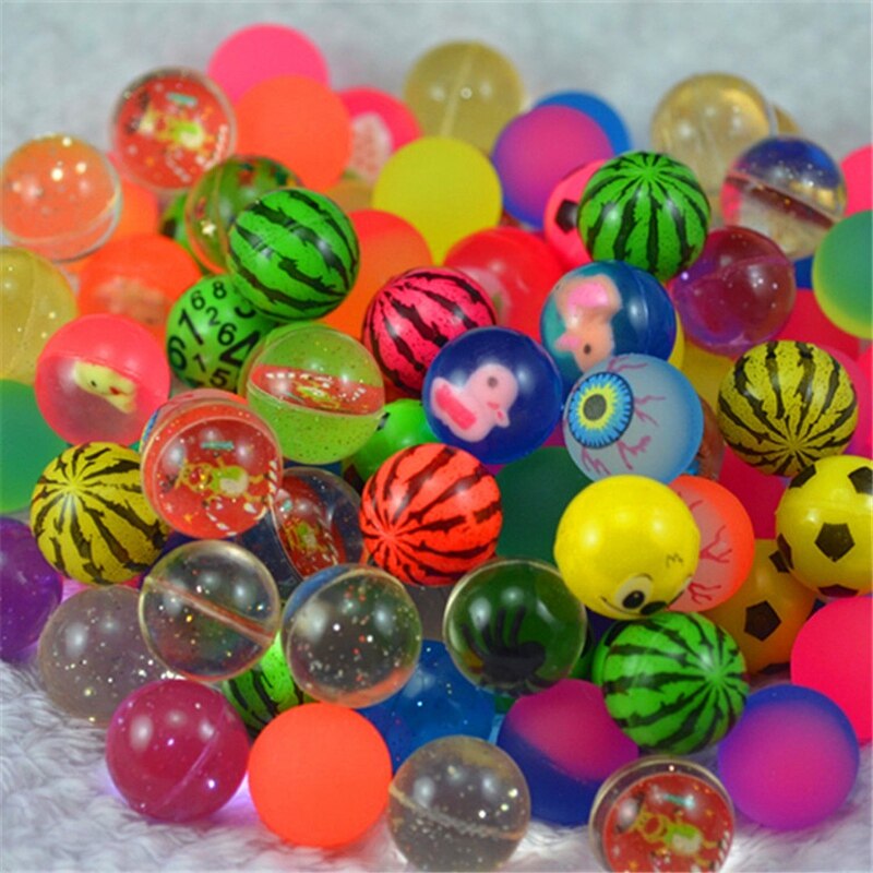 100Pcs Kids ic Bouncy Jumping Floating Bouncing Balls Rubber For Children Summer Water Pools Toys