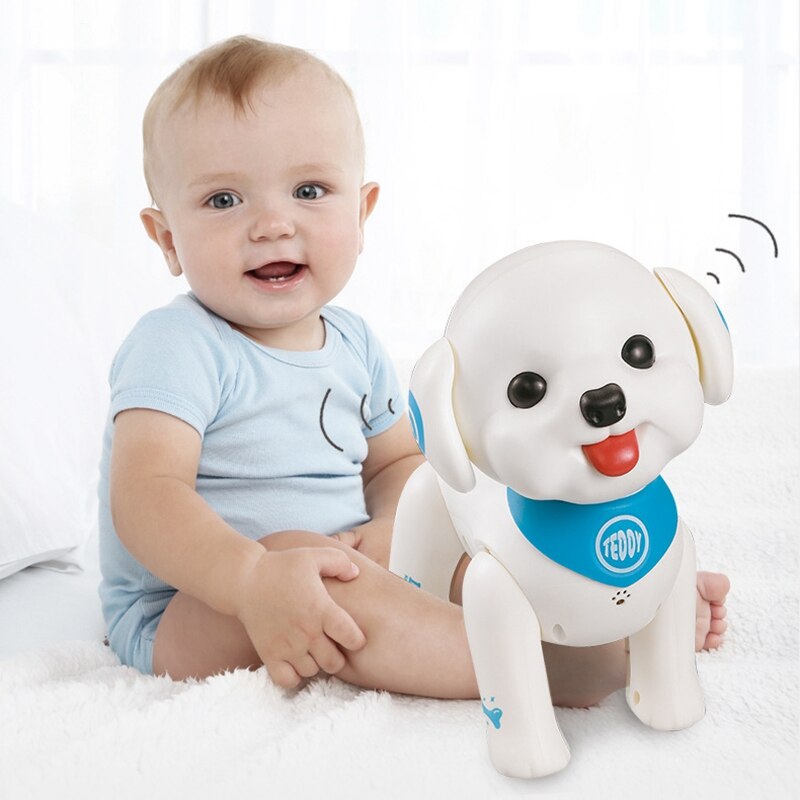 Leneng K19 RC Robot Teddy Puppy Robotic Dog Voice Control Intelligent Program Sing Shake Head Interactive Pet RC Dog Toy