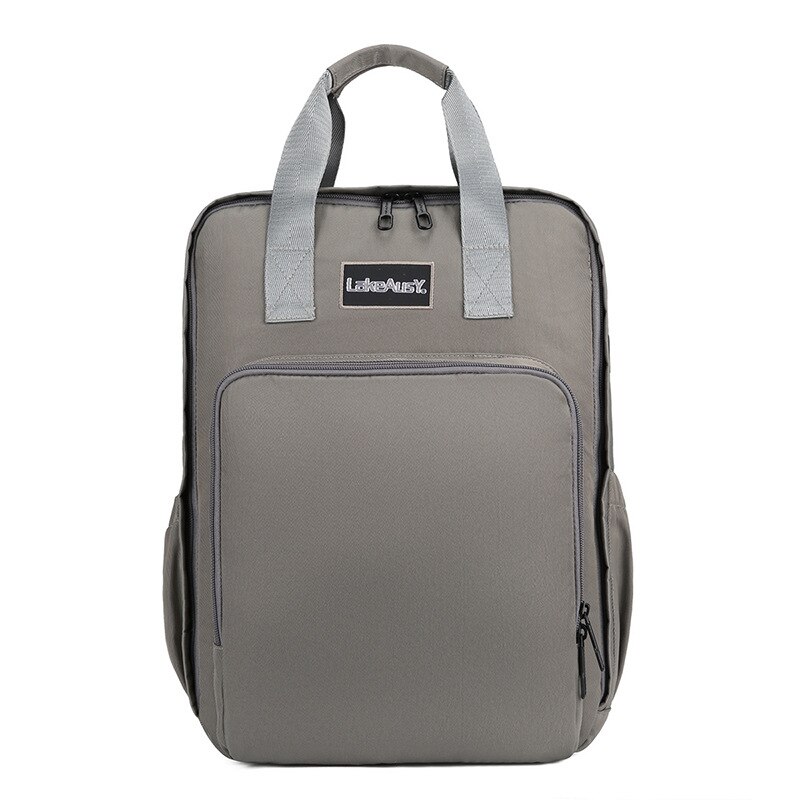 Novo estilo saco de fraldas mochila multi-funcional versitile moda mãe e bebê mochila casual vida diária saco de mamãe: Gray
