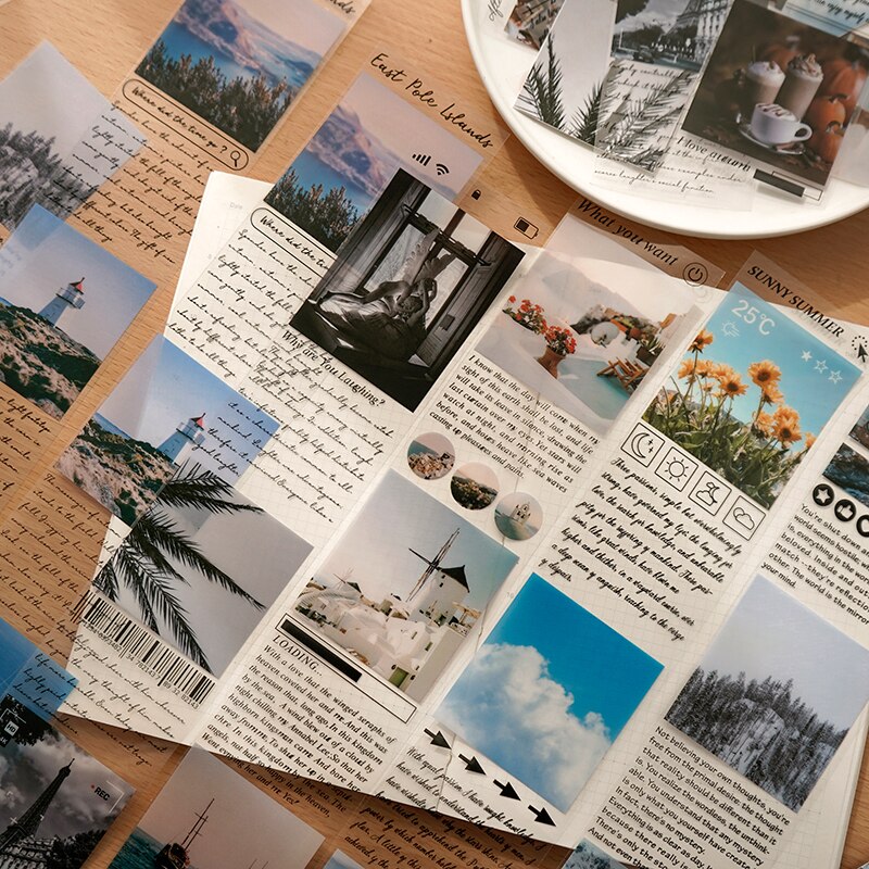 18 Stks/partij Inspiratie Dimensie Serie Briefpapier Sticker Creatieve Decoratie Diy Gedeeld Outfit Tape Huisdier Sticker