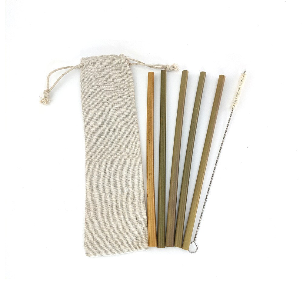 Nature Organic Bamboo Straws Reusabl Multiple Packs Eco Friendly Biodegradable Non Plastic Wood Drinking Straw