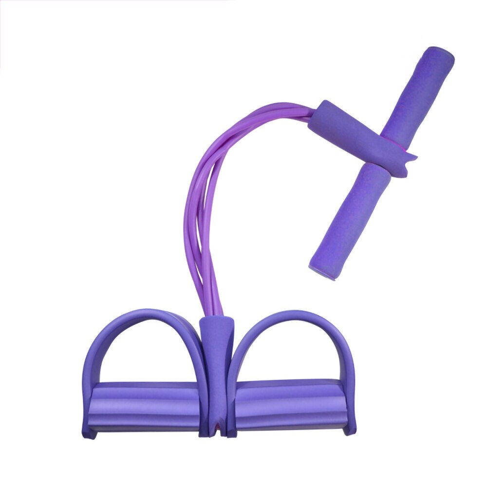 Fitness Sit Up Bar Floor Assistant Exercise Stand Padded Ankle Support Sit-up Trainer Workout Equipment For Home Gym Gear: purple Pull Rope