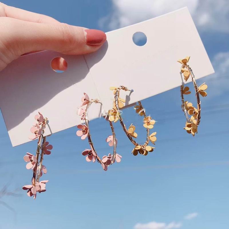 Einfache Blume Band Ohrringe Für Frauen Neue schick Süße Große Runde Kreis Ohrringe Hochzeit Schmuck Schmuckstück