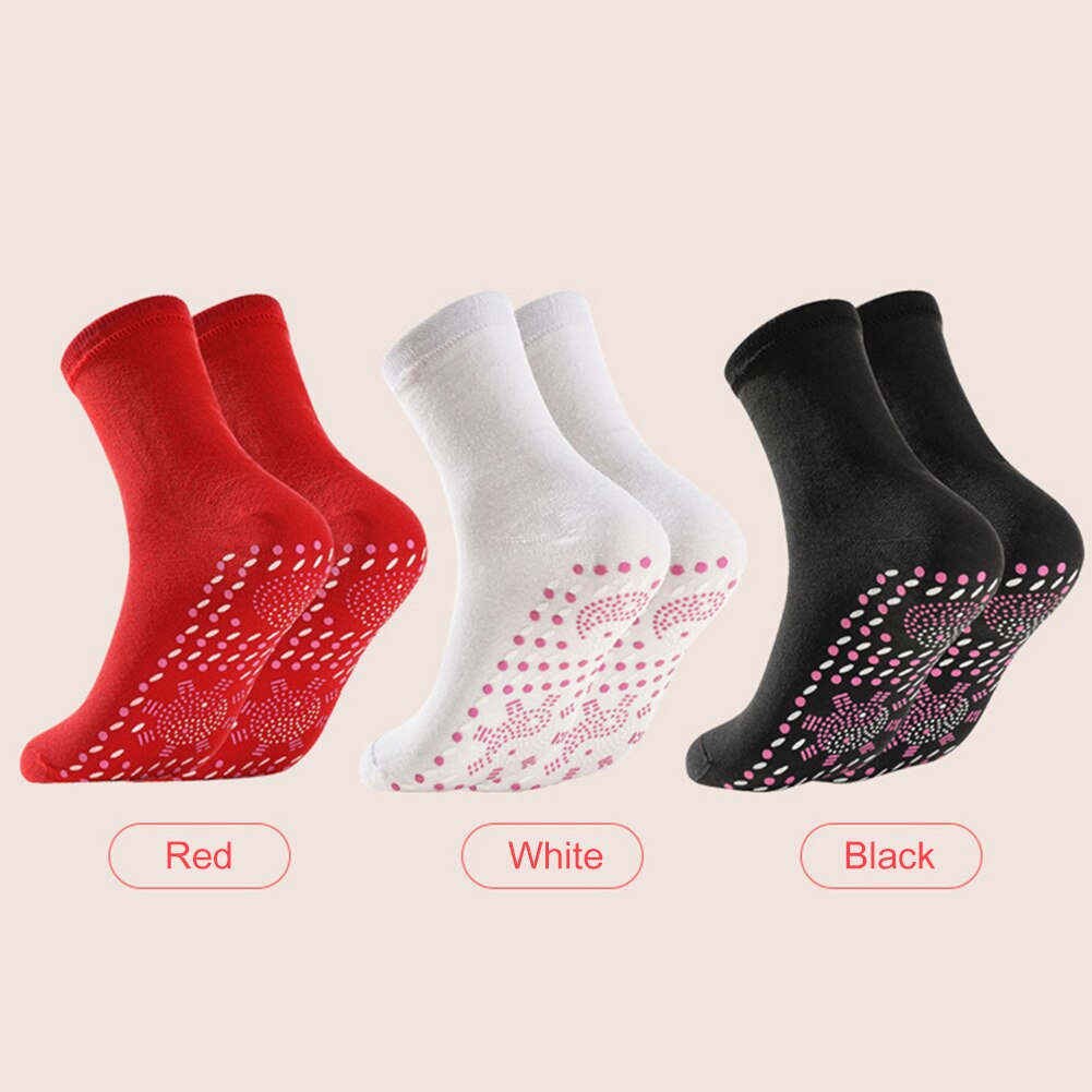 2Pcs Mannen/Vrouwen Unisex Winter Warm Zelfopwarming Gezondheid Sokken Pijnbestrijding Outdoor Anti-Koude Therapie magnetische Thermische Kousen