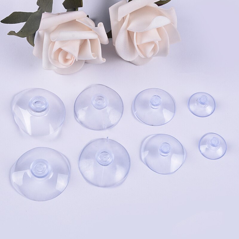 20 stuks transparante zuignappen zonder haak 45mm transparante herbruikbare paddenstoelvormige zuignappen plastic zuignappen voor glas 45mm