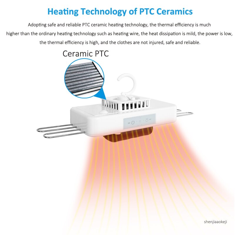 Draagbare mini wasdroger smart droge hanger JGJ-100 elektrische kleding drogen machine voor zakenreis/reizen/slaapzaal/ thuis