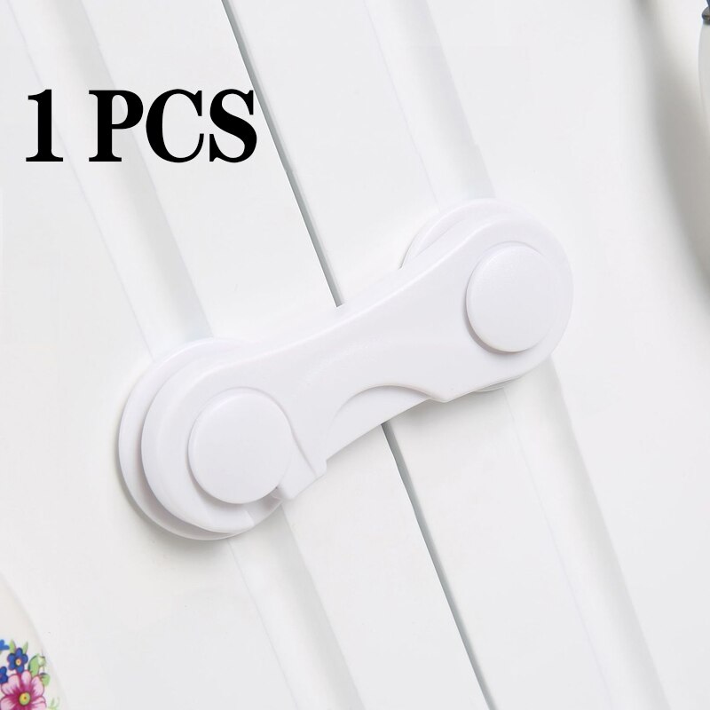 2Pcs/Lot Child Cabinet Lock Home Protection Of Children Locking Doors For Children's Safety Kids Plastic Protection Safety Lock: white1