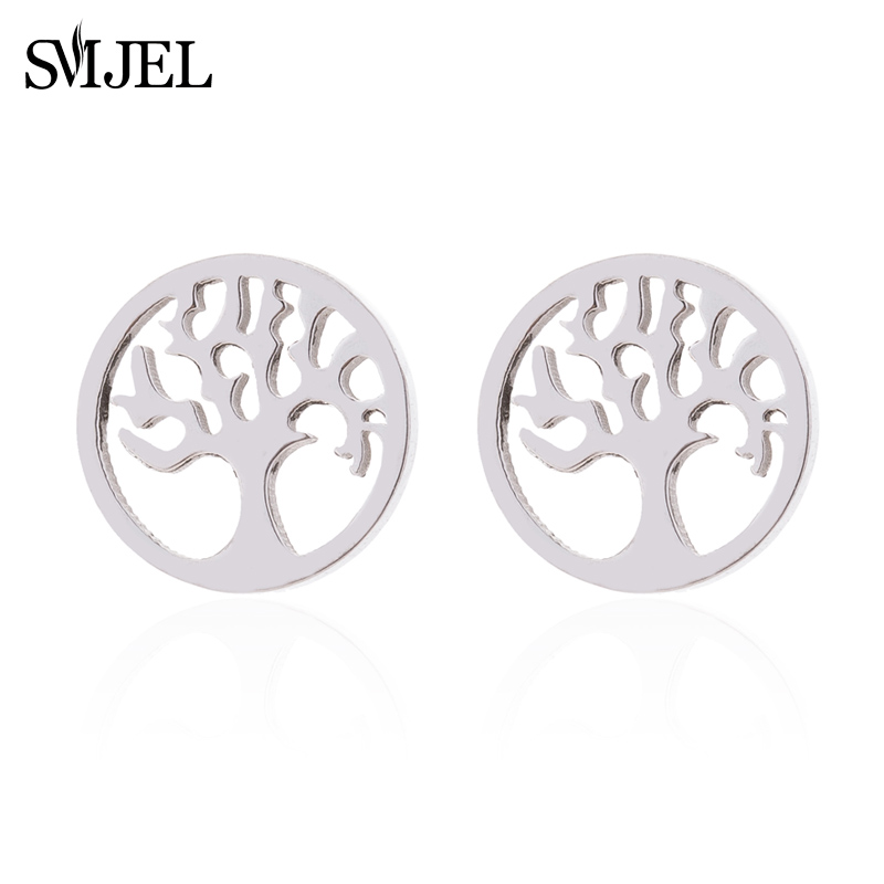 Orecchini bohéaspetto con fiore ottavino vita di albero per le donne 2024 gioielli in acciaio inossidabile di moda cactus Noce di cocco pianta orecchino