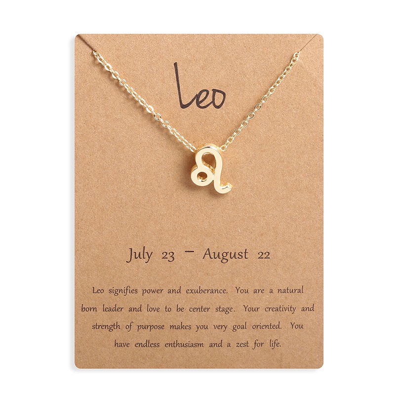 Collier pendentif signe du zodiaque pour hommes et femmes, horoscope, bélier, lion, 12 constellations, bijoux pour enfants, de Noël, directe
