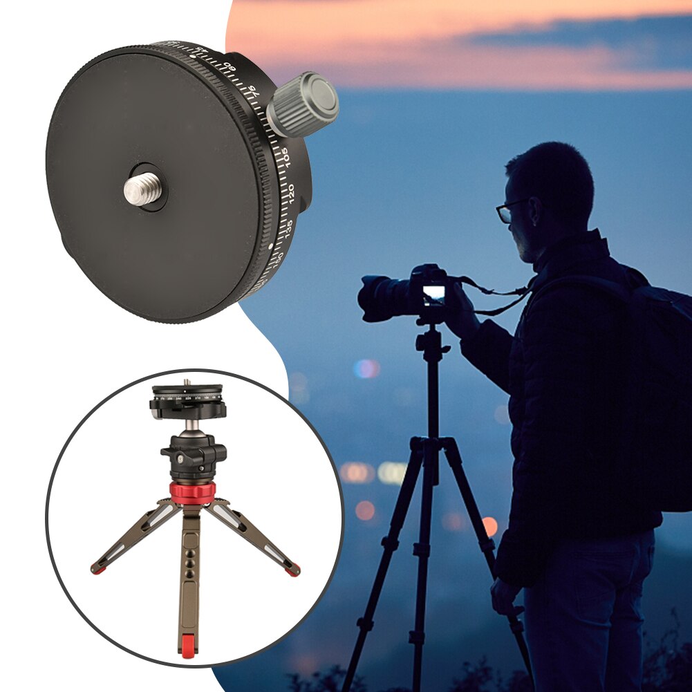 Rotating Ballhead Panoramic Tripod Head Camera Stabilizer Leveling Base Adapter Adjustable Gimbal Shooting Accessories