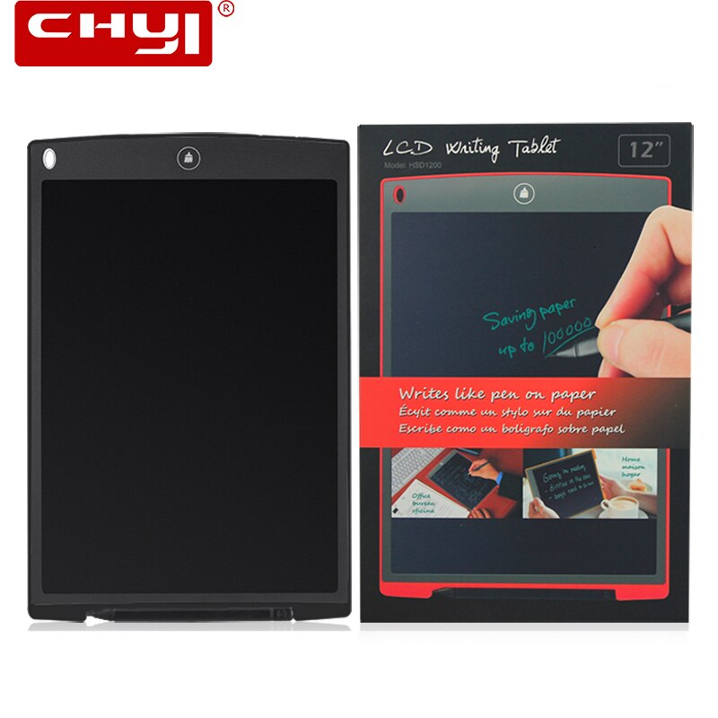CHYI 12 Inch LCD Writing Tablet Paperless Ultra Thin Graphics Trackpad Electronic Notepads Digital Drawing For Kids Office