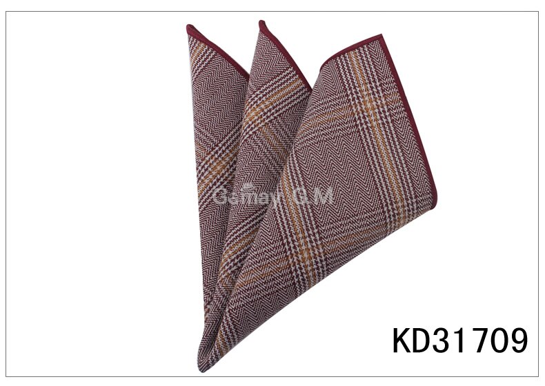 Suits Pocket Square For Men Business Chest Towel Hanky Gentlemen Hankies Classic Plaid Mens Handkerchief: KD31709