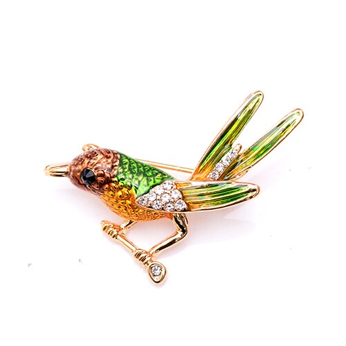 (Inklaring Verwerking) Elegante Dier Insect Broches Pins Bee Mier Flamingo Pauw Mannen Vrouwen Broche Voor Party: 13 brown head