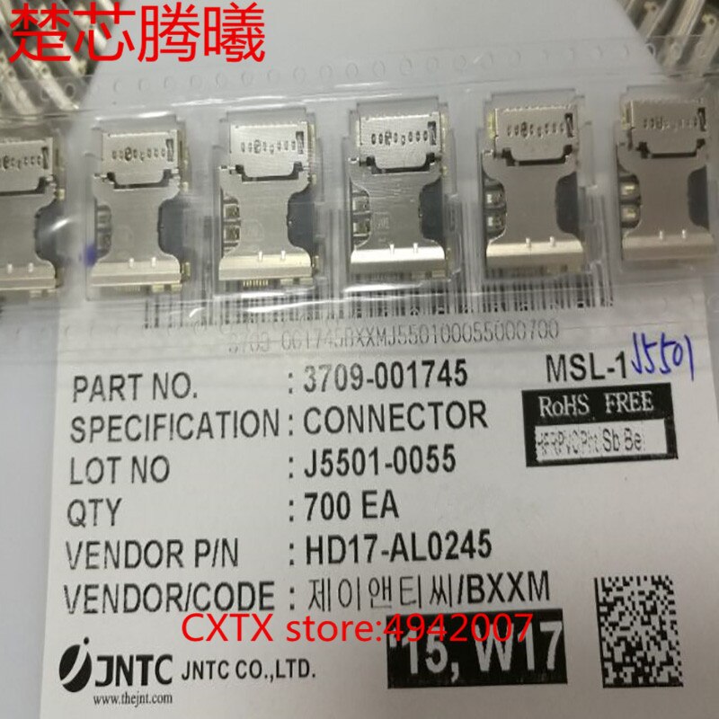 CHUXINTENGXI HD17-AL0245 JTCN voor Samsung I8552 SD Sim Kaartlezer Connector Socket Houder Slot i9128 i9128V i879 i8262 i8260