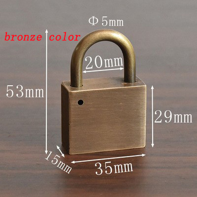 Solid Brass Padlock Multifunctional Door Lock Safety Waterproof Antirust Never Rust Security Outdoor Pure Copper Lock: Silver