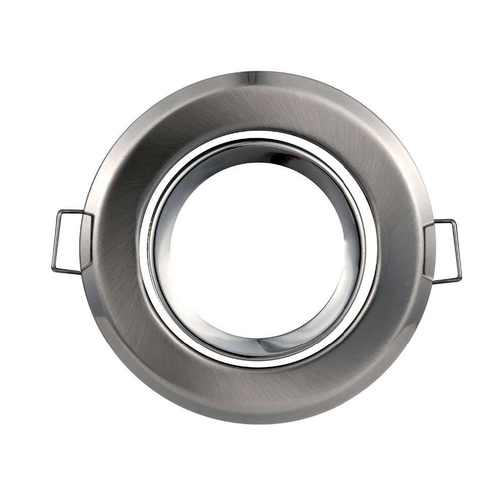 Gu10 mr16 gu5.3 led-spotframehouders, zilveren ronde led-armatuurbevestigingssets, led-downlightfitting, lichtframe