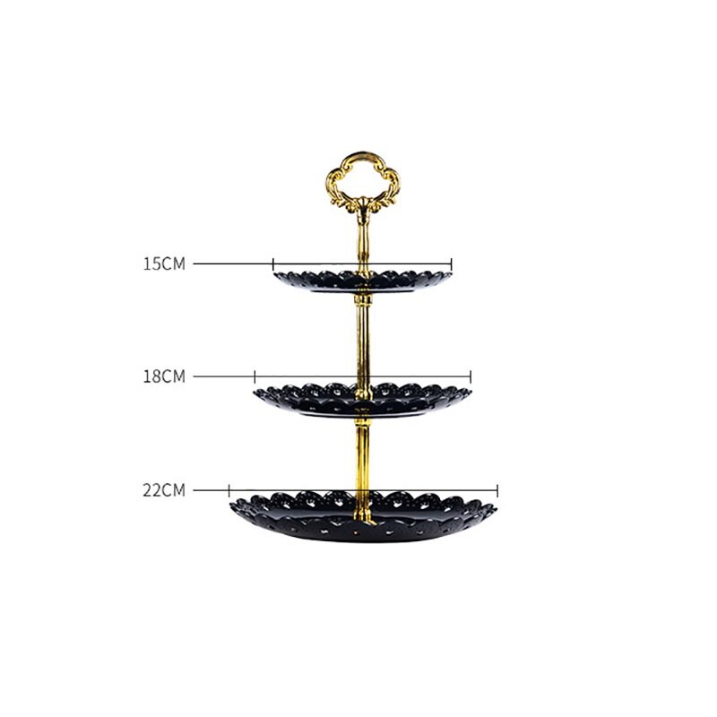 3 niveaux après-midi thé assiettes de mariage fête vaisselle gâteau support Dessert support Cupcake thé service plateau pâtisserie
