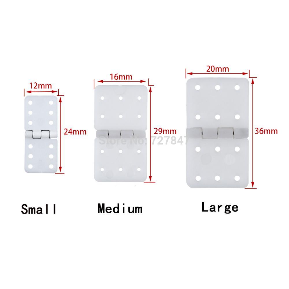20pcs 30pcs 40pcs Nylon & Pinned Hinge 20x36mm / 16x29mm / 12x24mm For RC Airplane Plane Parts Model Replacement