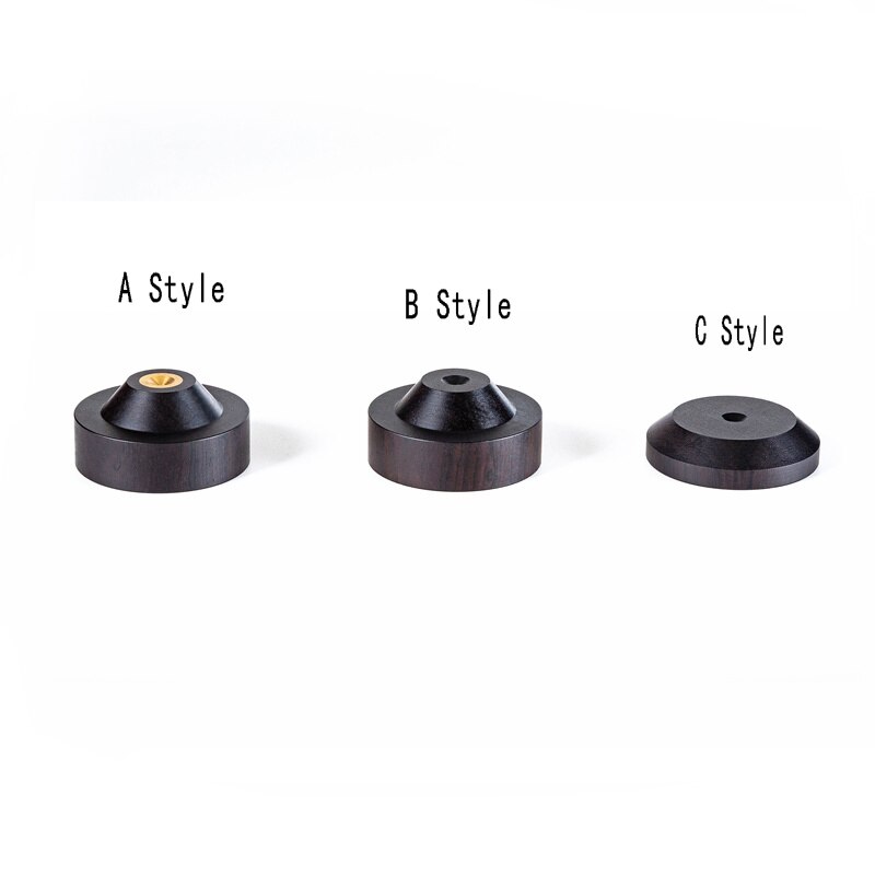4pcs 33mmx16mm Speaker Spike Isolation ebony Wood Stand Feet Base HIFI Isolator Wooden