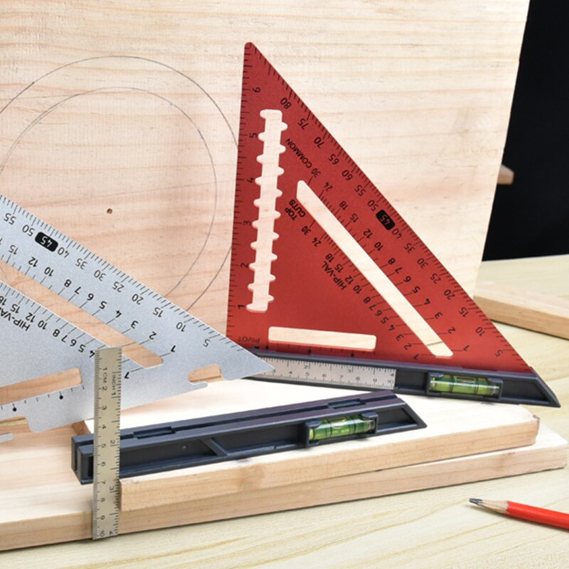 7inch Triangle Ruler 90 degree Square Ruler Square Tool Angle Protractor Woodworking Measurement Tool Carpenter for Wood Working