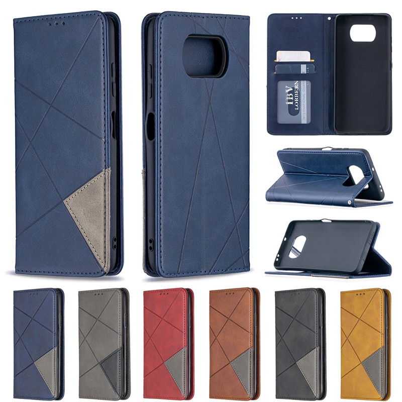 POCO X3 NFC etui magnetyczne skórzane etui z klapką do Xiaomi POCO X3 POCOX3 luksusowe pełne pokrycie ochronne etui POCO X3 nfs
